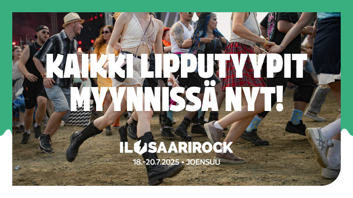 Ilosaarirockin päiväliput sekä päiväkohtainen ohjelma on jul