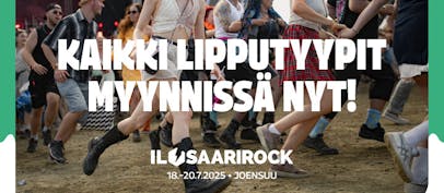 Ilosaarirockin päiväliput sekä päiväkohtainen ohjelma on jul