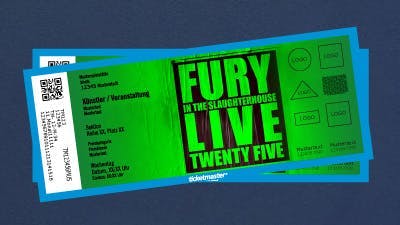 Fury In The Slaughterhouse Souvenir Tickets Tour 2025