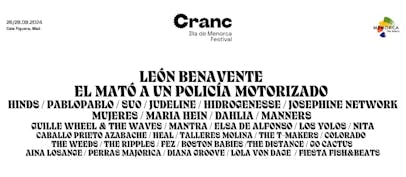 Octava edición de CRANC Illa de Menorca Festival