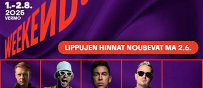 Weekend Festival 2025 – Pendulum DJ SET ja yli 20 uutta nime