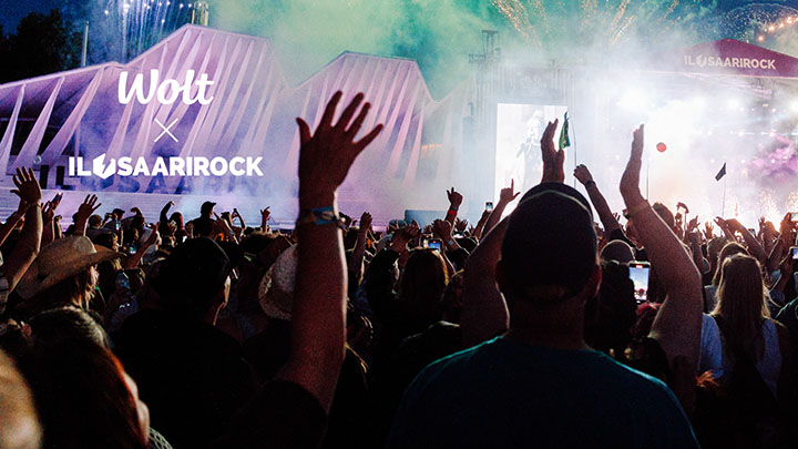 Ilosaarirock-rannekkeet saatavilla nyt Wolt- kotiinkuljetuks
