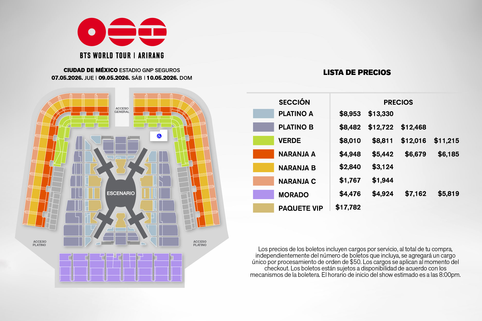 Boletos para BTS | Fechas para el Tour 2026-27 | Ticketmaster MX | Página 1