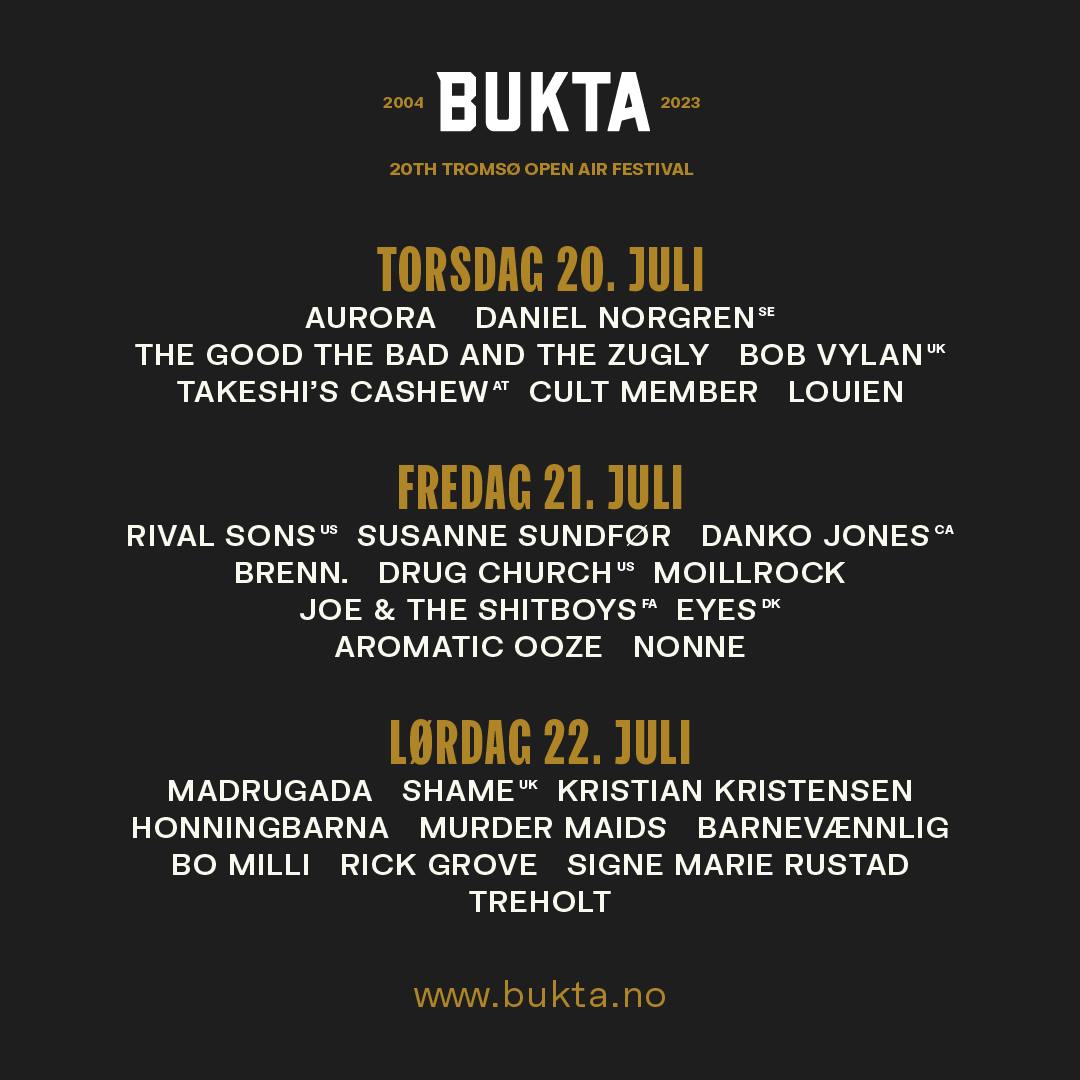 BUKTA - Tromsø Open Air Festival billetter og datoer | Ticketmaster