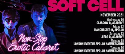 Soft Cell announce November 2021 UK tour