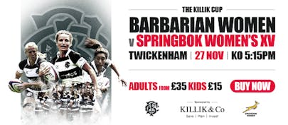Barbarian Women to play in first Killik Cup Double Header
