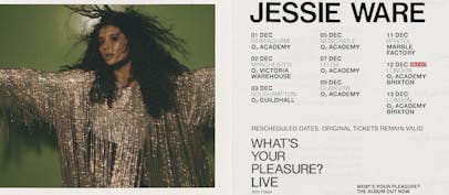 Jessie Ware announces rescheduled 2021 dates