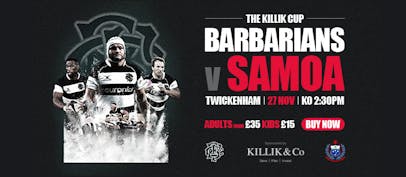 The Barbarians will face Samoa this autumn