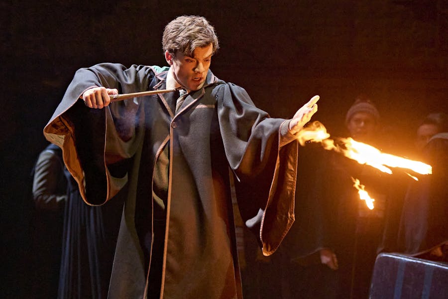 Albus Dumbledore, fire spell, Harry Potter and the Cursed Child, London West End
